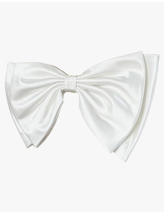 Accessories - Satin Detachable Bow - White